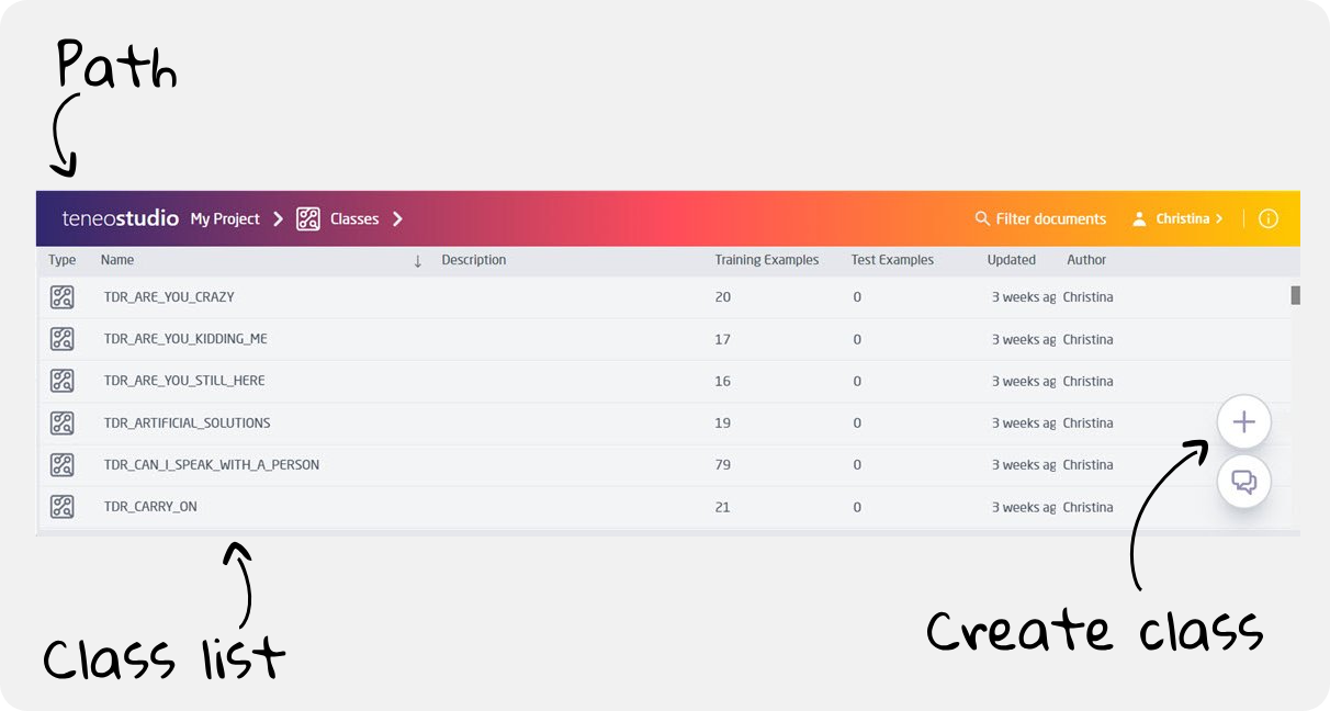 web class manager view